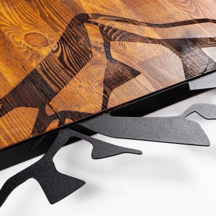 Seinäkoriste 58x36 cm vuoret puu/metalli