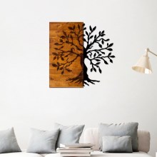 Seinäkoriste 58x58 cm puu puu/metalli