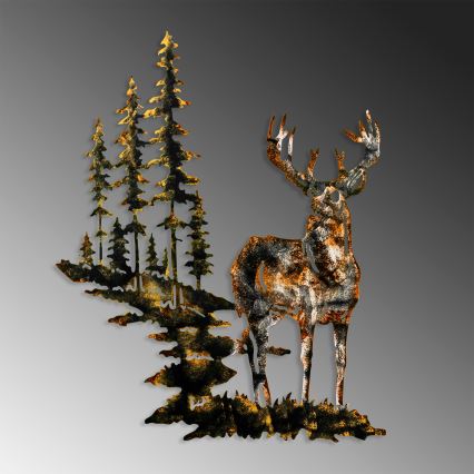 Seinäkoriste 65x79 cm Peura metalli