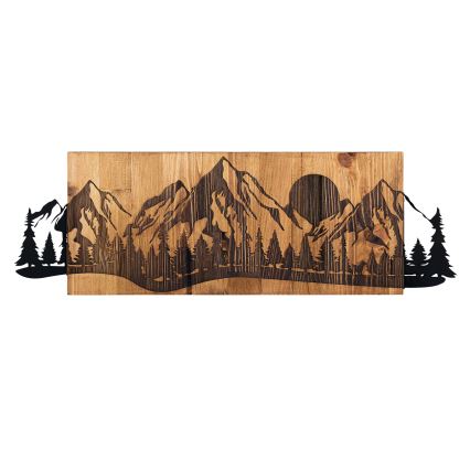 Seinäkoriste 75,5x24,5 cm vuoret puu/metalli