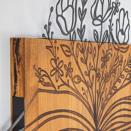 Seinäkoriste 76,5x24,5 cm Viimeinen ehtoollinen puu/metalli