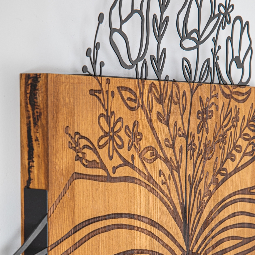 Seinäkoriste 76,5x24,5 cm Viimeinen ehtoollinen puu/metalli