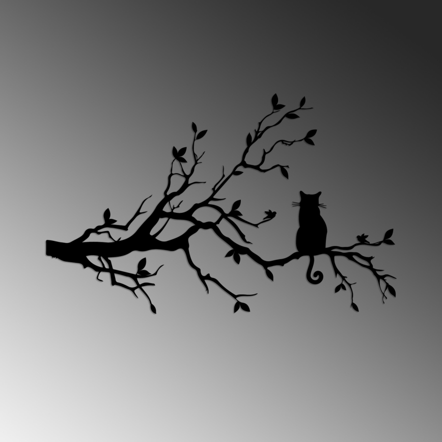 Seinäkoriste 80x50 cm oksa metalli