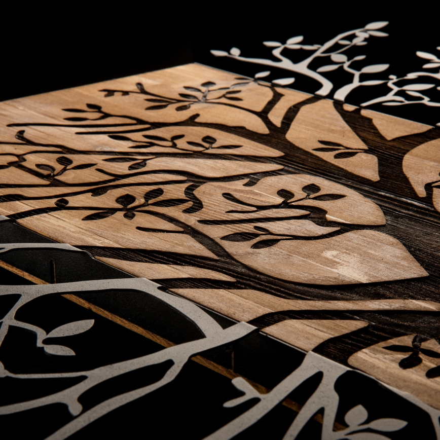 Seinäkoriste 85x58 cm puu puu/metalli