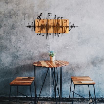 Seinäkoriste 90x47 cm muistiinpanoja puu/metalli