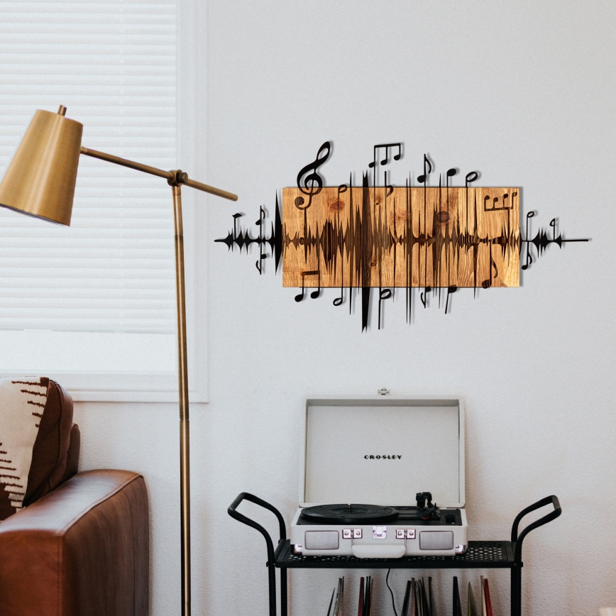 Seinäkoriste 90x47 cm muistiinpanoja puu/metalli