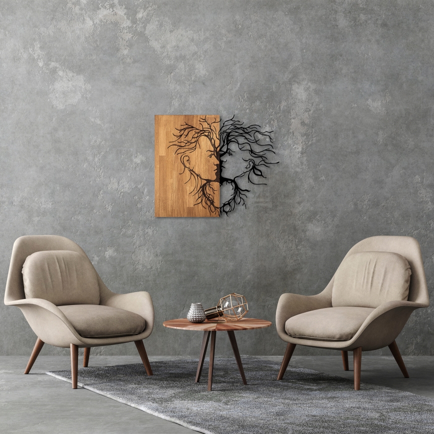 Seinäkoriste 96x79 cm rakkaus puu/metalli