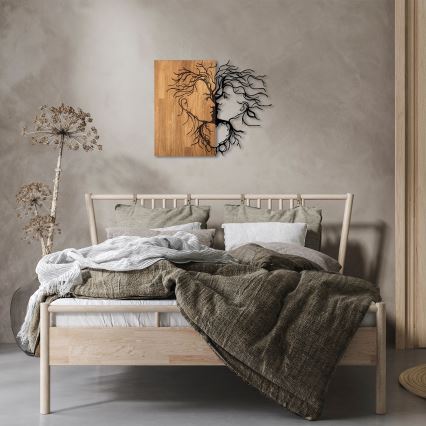 Seinäkoriste 96x79 cm rakkaus puu/metalli