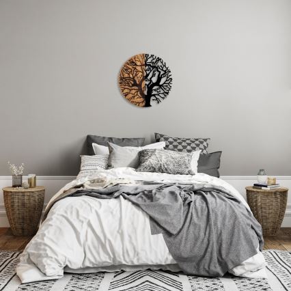 Seinäkoriste halkaisija 56 cm puu puu/metalli