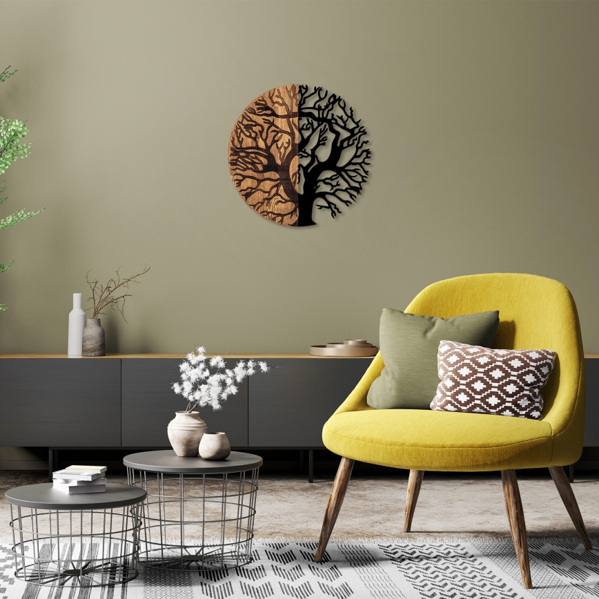 Seinäkoriste halkaisija 56 cm puu puu/metalli