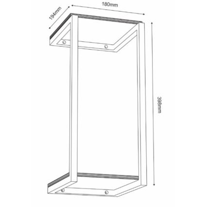Seinäkukkaruukku 40x18 cm