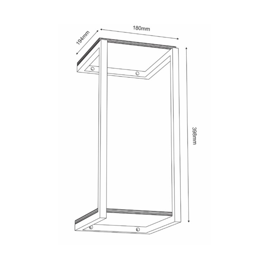 Seinäkukkaruukku 40x18 cm