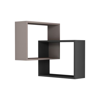 Seinäkulmahylly RING 68x68 cm harmaa/antrasiitti