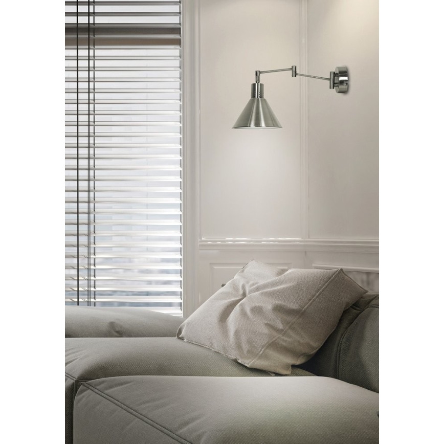 Seinälamppu COPENHAGEN 1xE14/40W/230V mattakromi