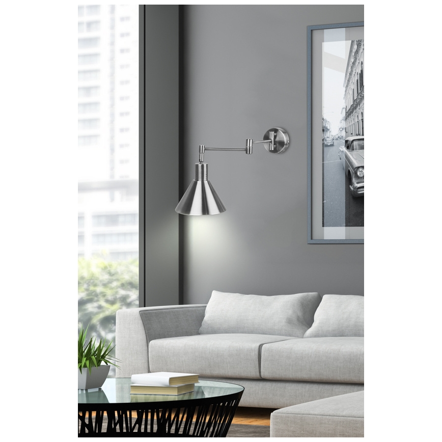 Seinälamppu COPENHAGEN 1xE14/40W/230V mattakromi