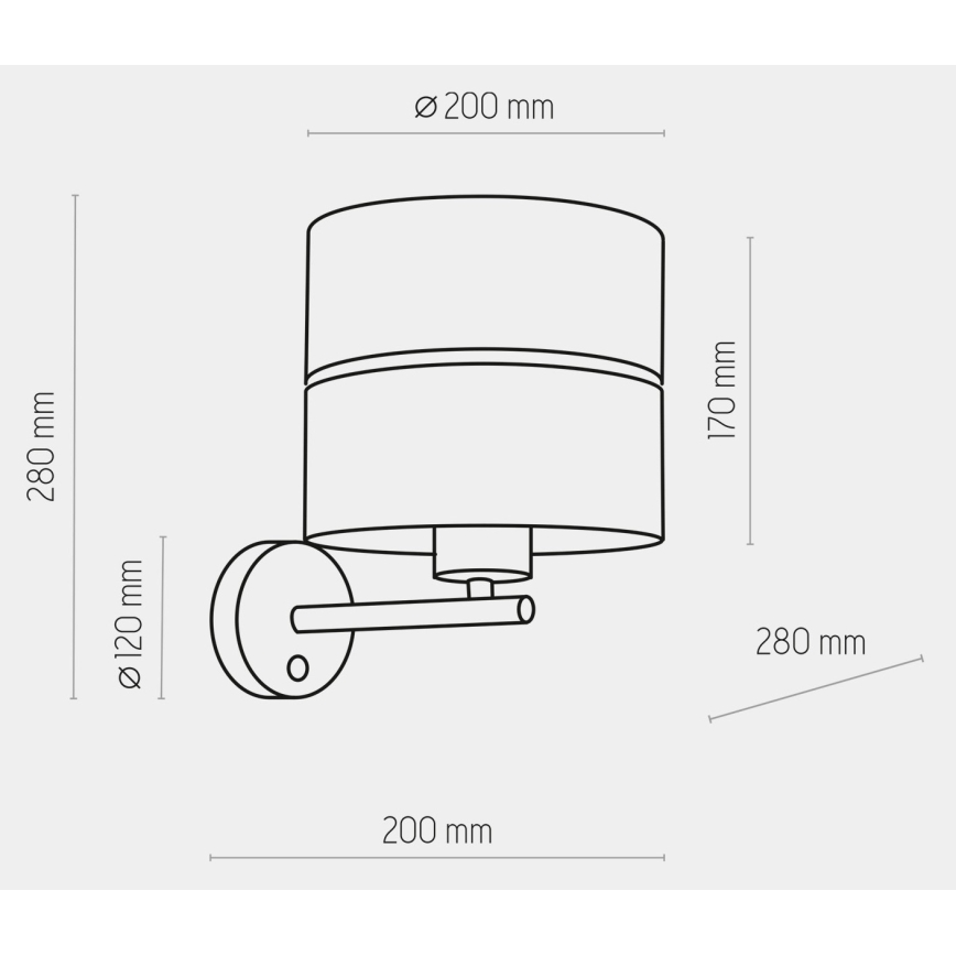 Seinälamppu HILTON 1xE27/15W/230V messinki/musta