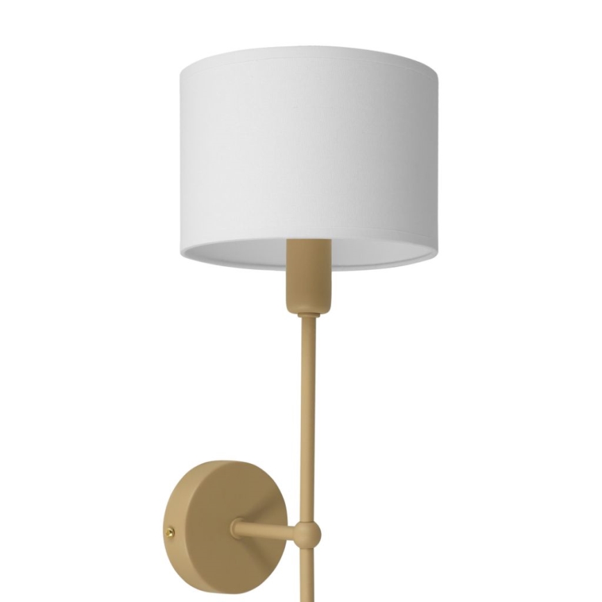 Seinälamppu MADELA 1xE14/40W/230V valkoinen/beige
