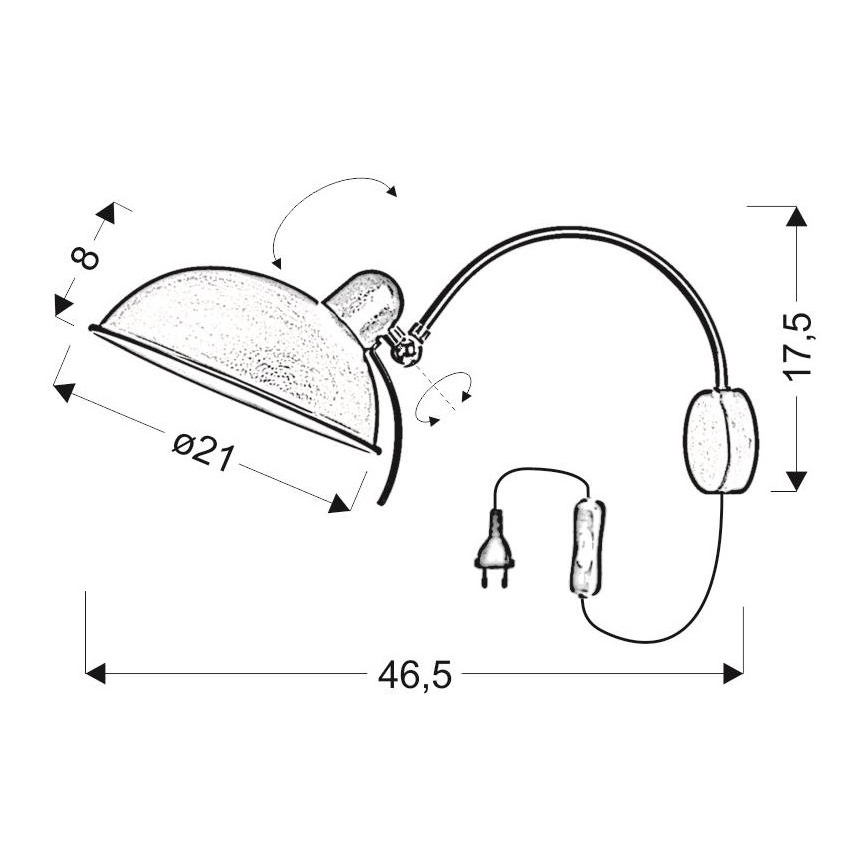 seinälamppu NORA 1xE14/40W/230V