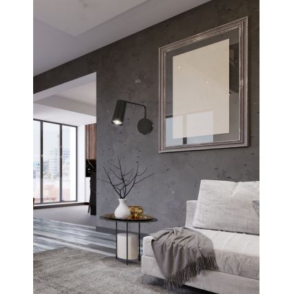 Seinälamppu TINA 1xGU10/15W/230V musta