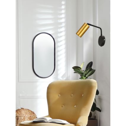 Seinälamppu TINA 1xGU10/15W/230V musta/kulta