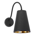 Seinälamppu WIRE 1xE27/15W/230V musta/kulta