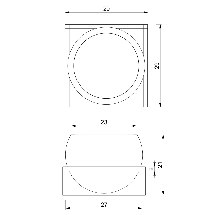 Seinälle asennettava kukkaruukku 27x29 cm musta/kulta