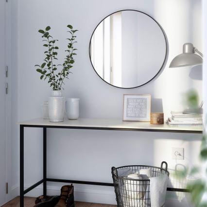 Seinälle asennettava peili, halkaisija 50 cm