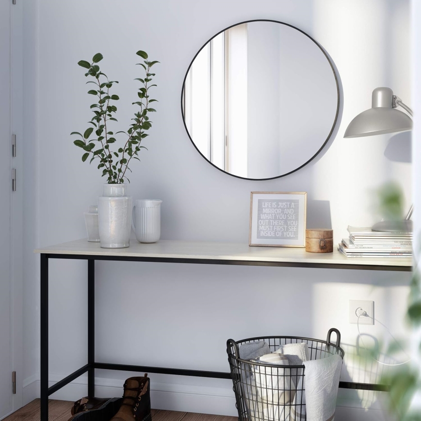 Seinälle asennettava peili, halkaisija 50 cm