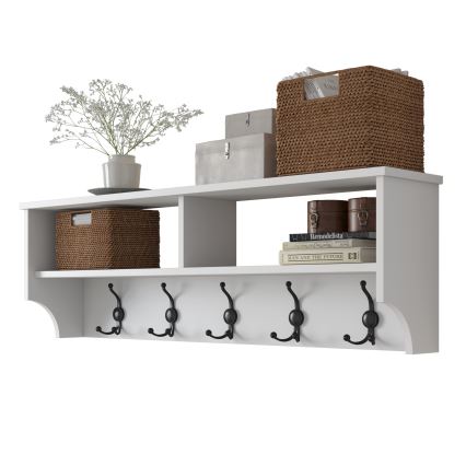 Seinään kiinnitettävä naulakko RANI 120x37,2 cm valkoinen