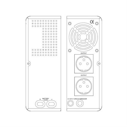 Seinän varavirtalähde 500W/800VA puhdas siniaalto