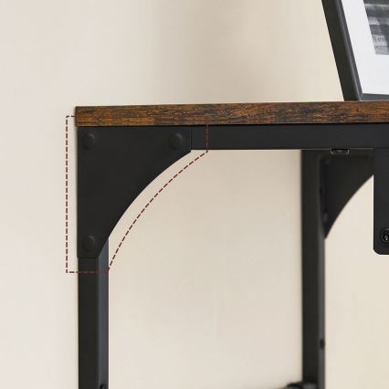 Seinänaulakko hyllyllä NATE, ruskea/musta