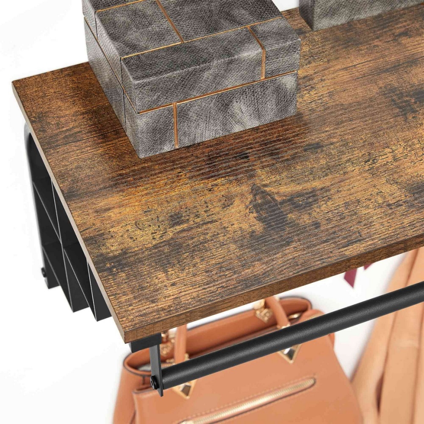 Seinänaulakko hyllyllä NATE, ruskea/musta