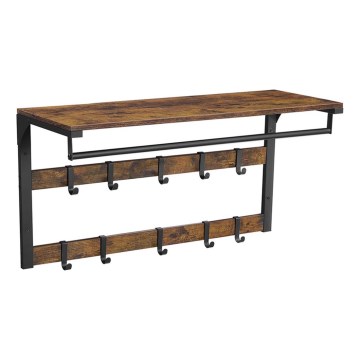 Seinänaulakko NATE hyllyllä, ruskea/musta