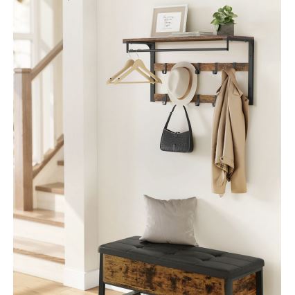 Seinänaulakko NATE hyllyllä, ruskea/musta