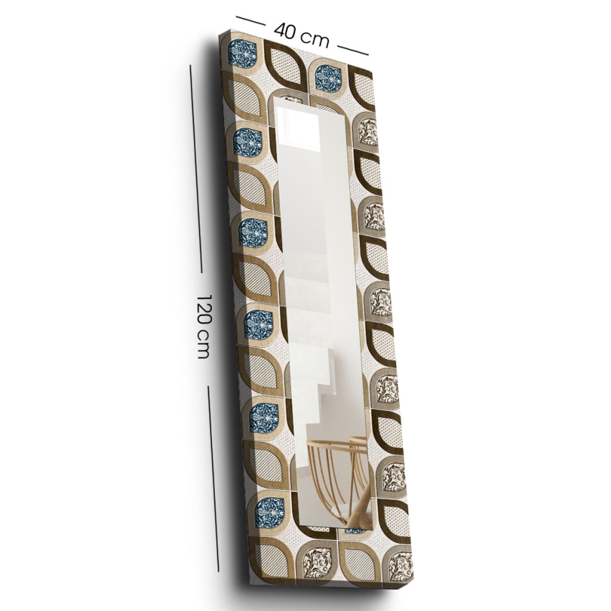 Seinäpeili 120x40 cm värikäs