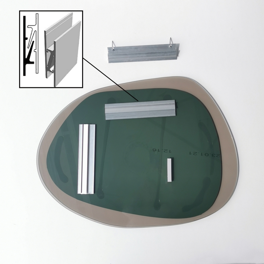 Seinäpeili AQUA 55x75 cm pronssi