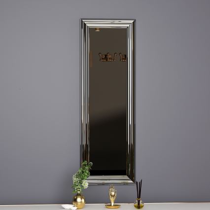 Seinäpeili BOSS 90x30 cm hopea