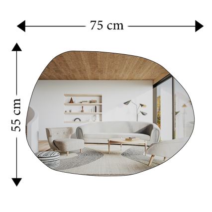 Seinäpeili LIORA 75x55 cm musta