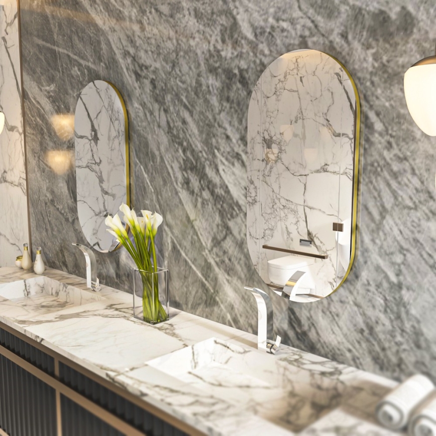 Seinäpeili RIORS 85x45 cm kulta