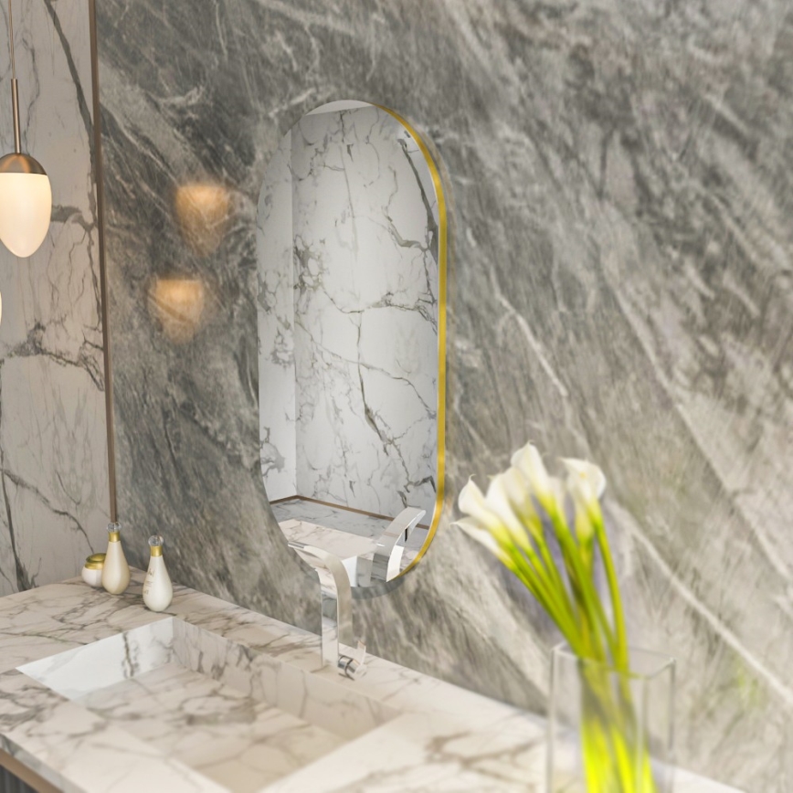 Seinäpeili RIORS 85x45 cm kulta