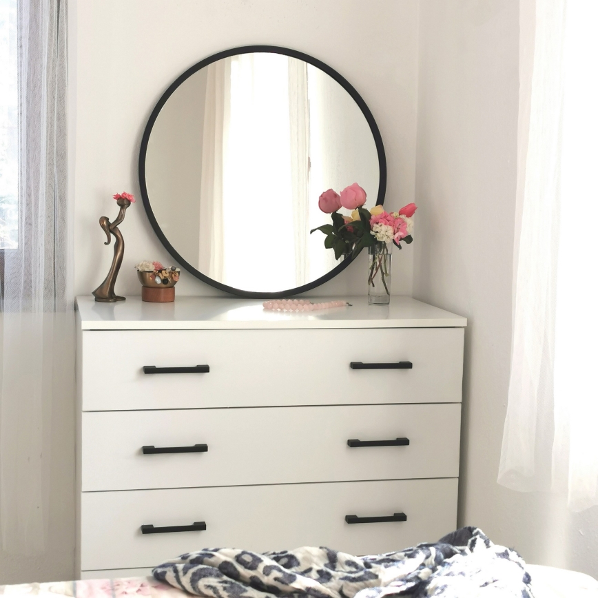 Seinäpeili SIYAH halkaisija 60 cm musta