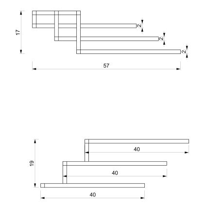 Seinäpyyhepidike 19x58 cm musta