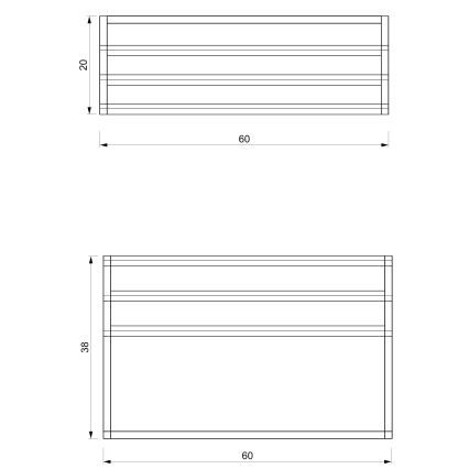 Seinäpyyhepidike 37x60 cm musta