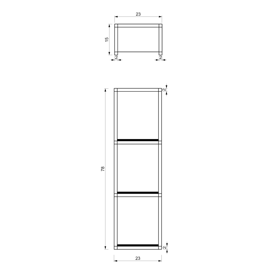 Seinäpyyhepidike 78x23 cm musta