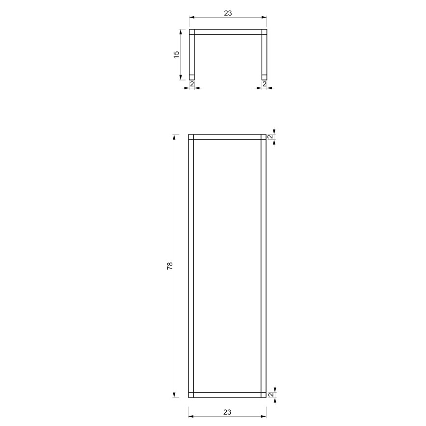 Seinäpyyhepidike 78x23 cm musta