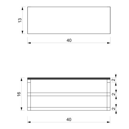 Seinäpyyhepidike hyllyllä 14x40 cm musta