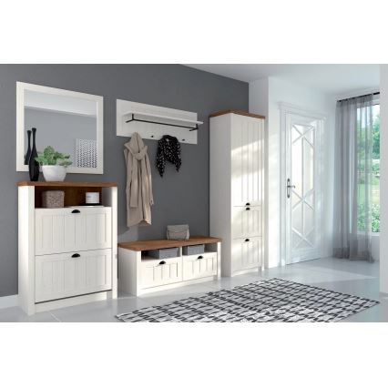 Seinäripustin LEMAS 40x109 cm valkoinen