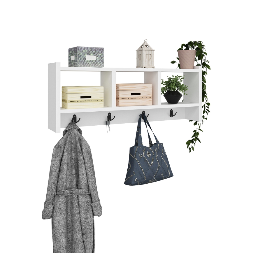 Seinäripustin STAR 35x76 cm valkoinen