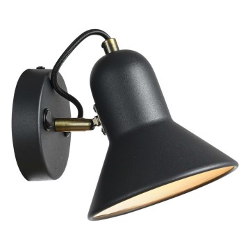 Seinäspotti ASTAMA 1xE27/40W/230V musta/messinki