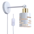 Seinäspotti kytkimellä ELEN 1xE27/35W/230V valkoinen/kulta